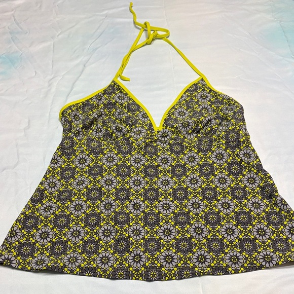 Converse Tops - Converse Yellow and Gray Patterned Camisole